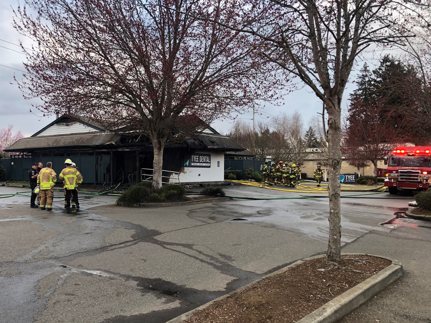 Firefighters from five agencies responded to Tyee Dental on March 30, 2023.
